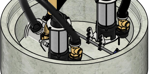 Schachtunterteil Flachflansch